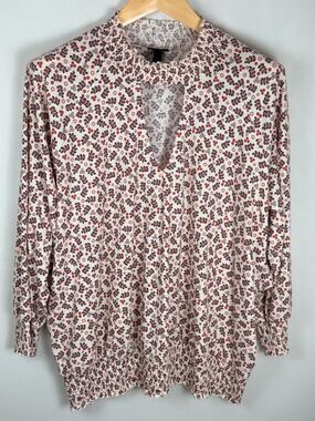 Torrid Floral Smocked Neck Boho Blouse Size 2 (2X) Flowy Lightweight Plus Size